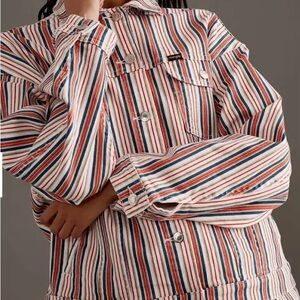 Wrangler Women’s striped denim jacket / medium